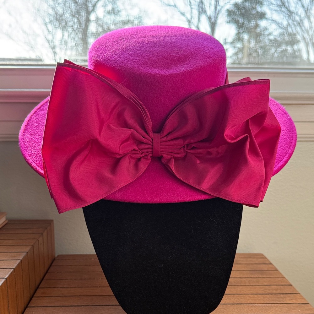 Elegant Pink Hat with Bow
